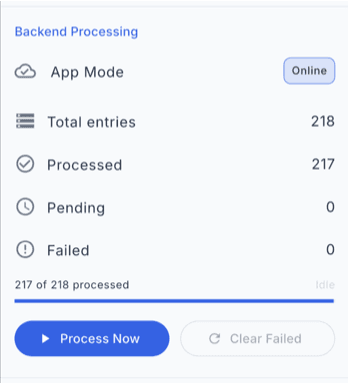 Processing status while a link is being enriched